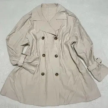 새상품 잉그 벨트 포함 트렌치코트 더블 브레스트 아우터 미들 기장 M