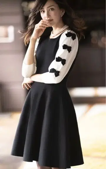 엠즈 그레이시 M's gracy 카탈로그 리본 포함 니트 원피스 38