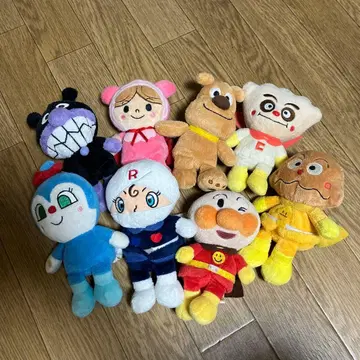 호빵맨 캐릭터 봉제 인형 8개 세트