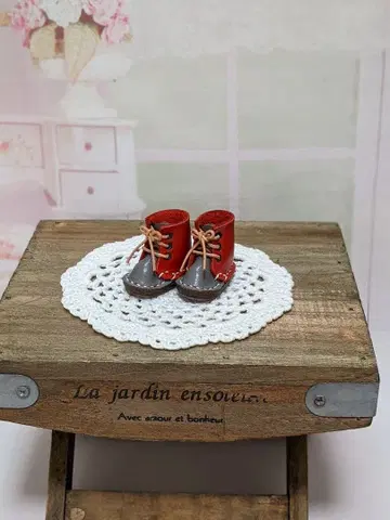 리카짱과 네오 브라이스용 귀여운 가죽 인형 부츠 신발 핸드메이드