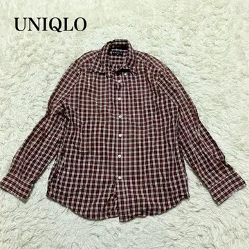 UNIQLO 유니클로 긴팔 셔츠 체크 무늬 캐주얼 빈티지 세탁 가능