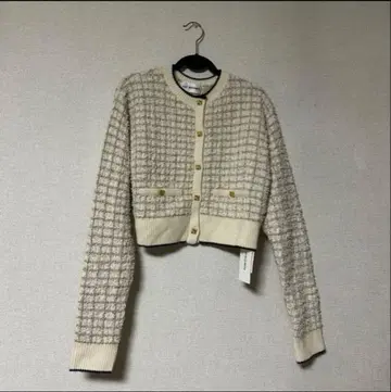 LILY BROWN 릴리 브라운 트위드 니트 가디건