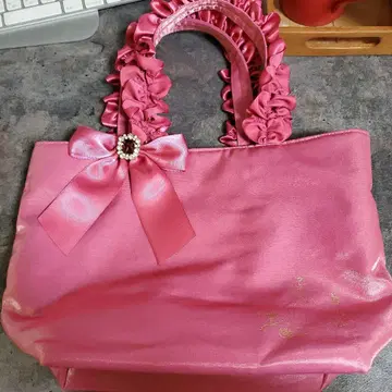 핑크 리본 프릴 백 중고