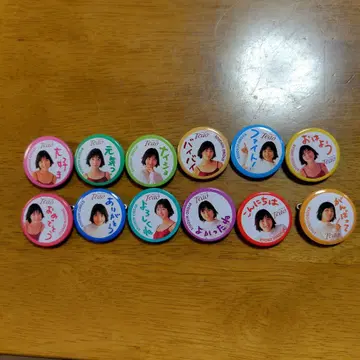 다색 핀 배지 세트 음료 관련 증정 히로스에 료코 사진 포함