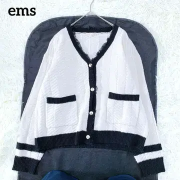 [엠즈] V넥 가디건(F) 겉옷 바이컬러 클래시컬 고급 워셔블