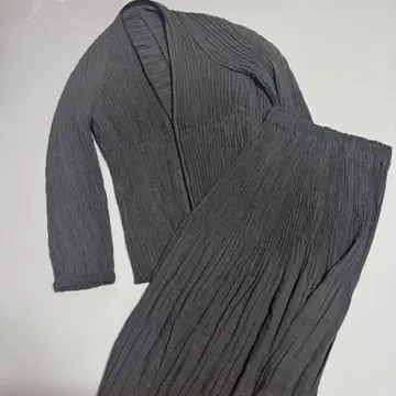 HIROKO BIS 셋업 스커트 블라우스 플리츠