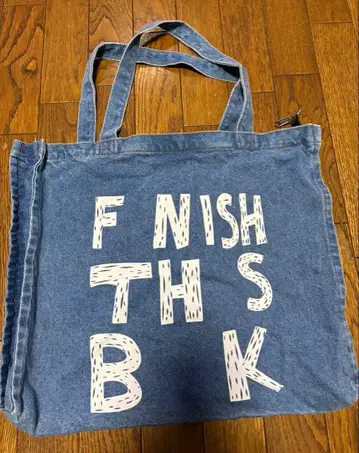 쿠라시키 데님 데님 토트백 FINISH THE BK