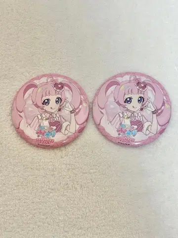 비밀의 아이프리 amo 카페 아오조라 히마리 캔뱃지 2개 보통 아모카페