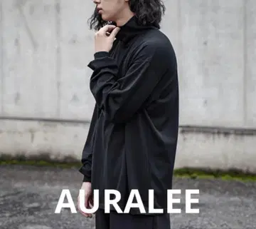 AURALEE LUSTER PLAITING HI NECK TEE 롱티