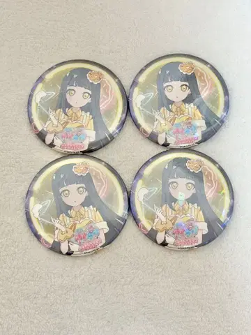 비밀의 아이프리 amo 카페 스즈카제 츠무기 캔뱃지 4개 홀로 아모카페