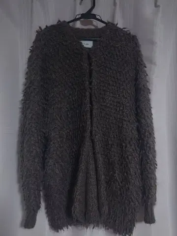 클라네 clane 모헤어 루프 벌키 니트 가디건 베이지