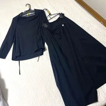 Yoji Yamamoto 긴팔 롱 스커트 상하의 셋업