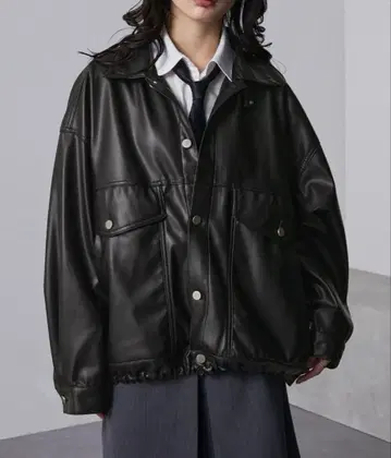 오버 사이즈 자켓 가죽 자켓