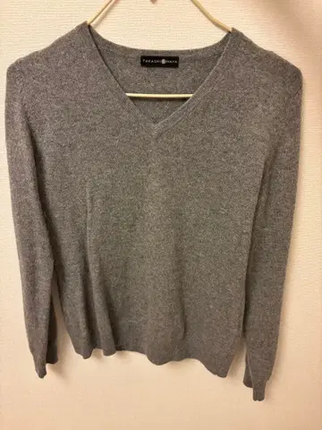 그레이 캐시미어 100% 니트 스웨터 S