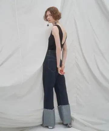 MECRE 롤업 오가닉 데님 팬츠