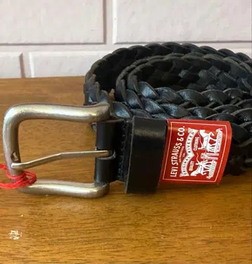 미사용 새상품 천연 가죽 Levis 웨빙 벨트 메쉬 리바이스 가죽