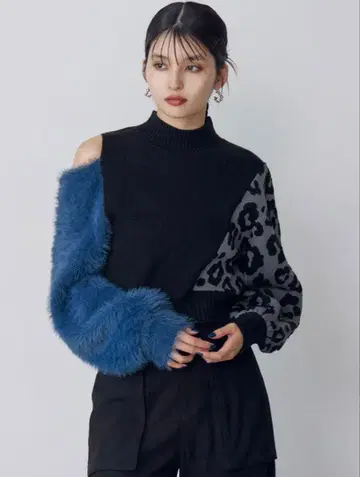 [ 미사용 새상품 ] MURUA 아지메 프레자카드 자카드 니트