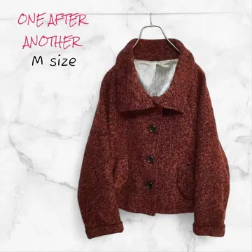 ONE AFTER ANOTHER 자켓 숏 기장 M 레드 부클레