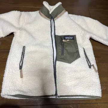 Patagonia 플리스 자켓 화이트/카키