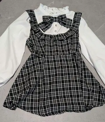 지뢰계 체크 무늬 셋업