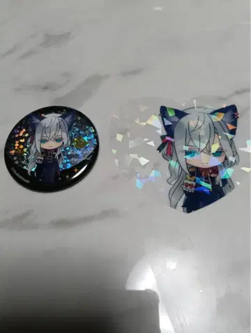 악마 고양이 난자타운 시로 캔뱃지 & 클리어 카드