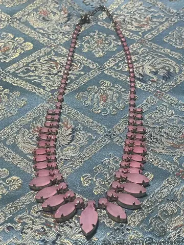 귀여운 핑크 비쥬 목걸이 조정 가능