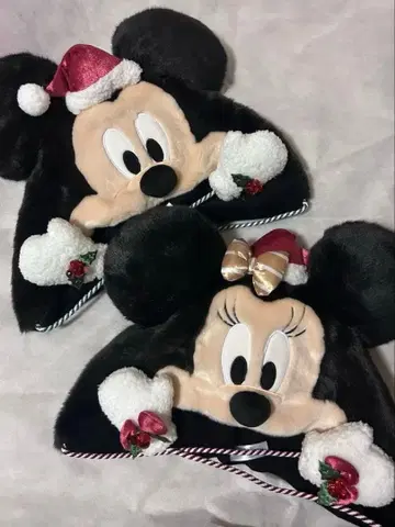 디즈니 크리스마스 미키 미니 크리스마스 팬캡