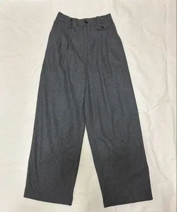 울리 턱 와이드 팬츠 그레이 M