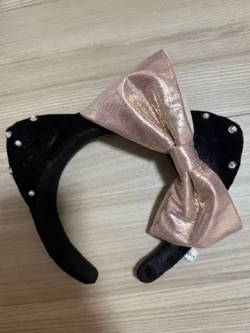 유니버셜 키티 머리띠 블랙 핑크