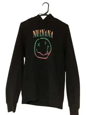 NIRVANA 후드 맨투맨 블랙 S