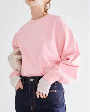 journal standard 턱 스웨트 셔츠 핑크