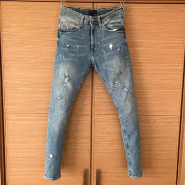 ZARA 데미지 크러쉬 데님 청바지 스키니 스트레치 자라