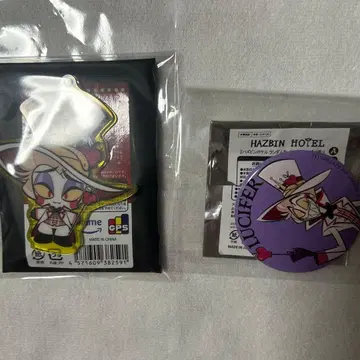 해즈빈 호텔 루시퍼 아크릴 스탠드 & 캔뱃지