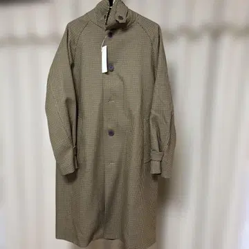 가격 인하 GU 파르마칸 코트 체크 하운드투스 체크 패턴 브라운