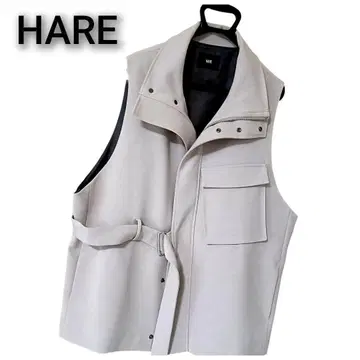 [컨디션 최상] 하레 HARE 하이넥 집업 베스트 F