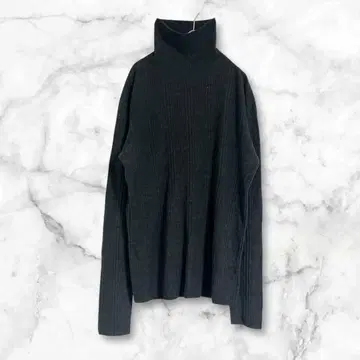 컴시즘 그레이 계열 리브 터틀넥 긴팔 스웨터 얇은 소재 니트 L