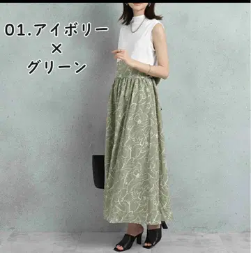 MURUA 플라워 도킹 원피스 프리 사이즈