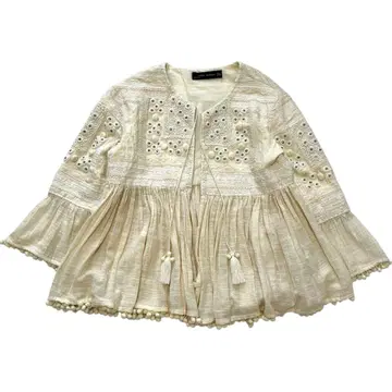 ZARA(자라) 자수 자켓 아이보리 보헤미안 태슬