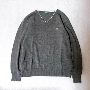 [ 빅 사이즈 LL ] 베네통 칠드런 니트 자수 모