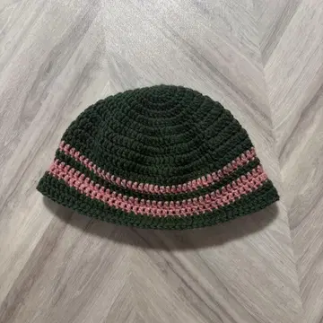 그린과 핑크의 크러셔 모자