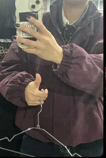 퍼플 스웨이드 자켓 드로 코드