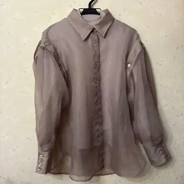 Sustainable 하이넥 x 셔츠 풀오버 SNIDEL