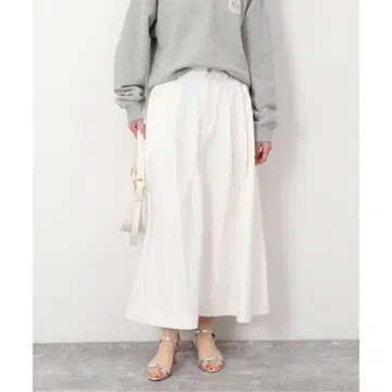 택 포함 새상품 SLOBE IENA 나일론 턱 플레어 스커트