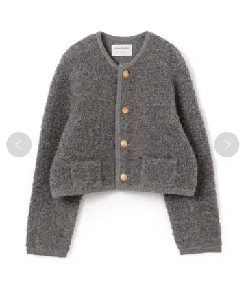 MACPHEE 무스탕 쿨넥 가디건