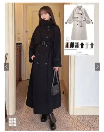 페이크 울 트렌치코트[ze843]