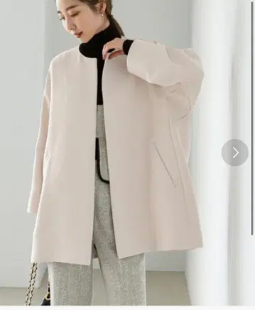 노카라 자켓 NOBEL 트리플 크로스 C 넥 숏코트 노벨