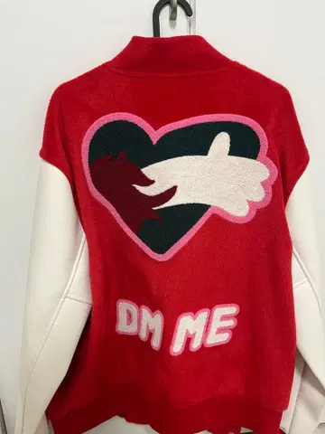 DOMINANT 바시티 자켓 레드/화이트