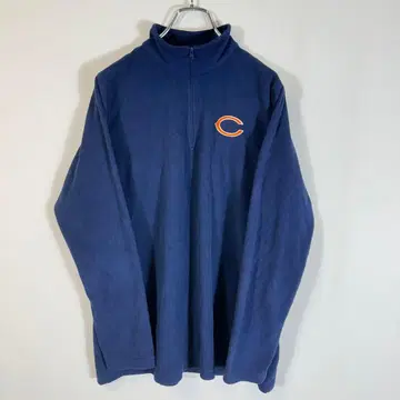 NFL 시카고 베어스 플리스 자켓 네이비 하프 지퍼 풀오버