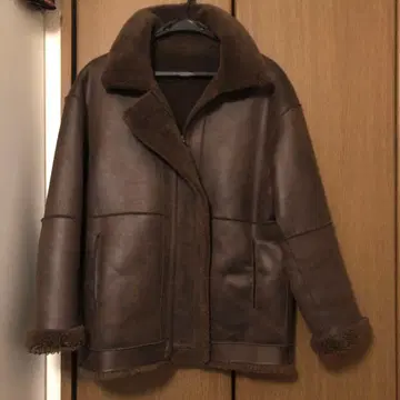 코스트코 구매 페이크 무스탕 자켓 브라운 M