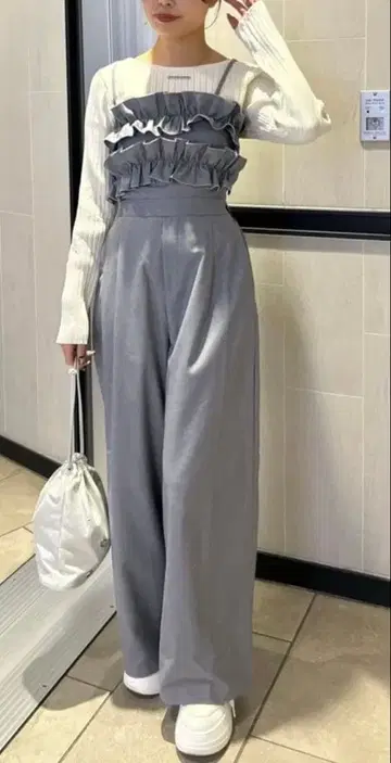 [ Chico ] 프릴 베어 콤비네존 그레이